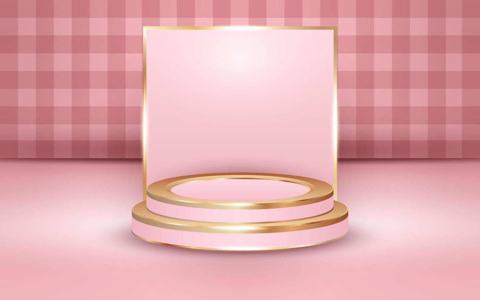 Podium on a Pink Background vector