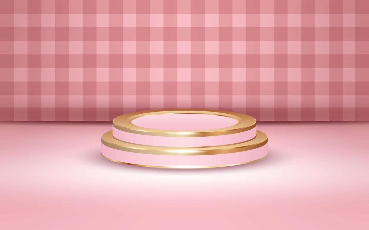 Podium on a Pink Background vector