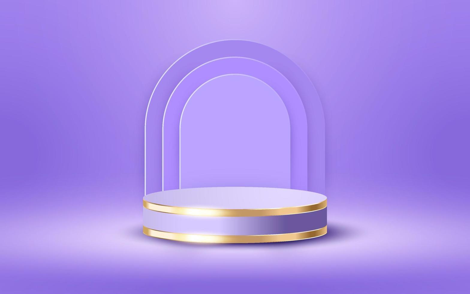 3d Podium Scene Product Presentation with Soft Background vector