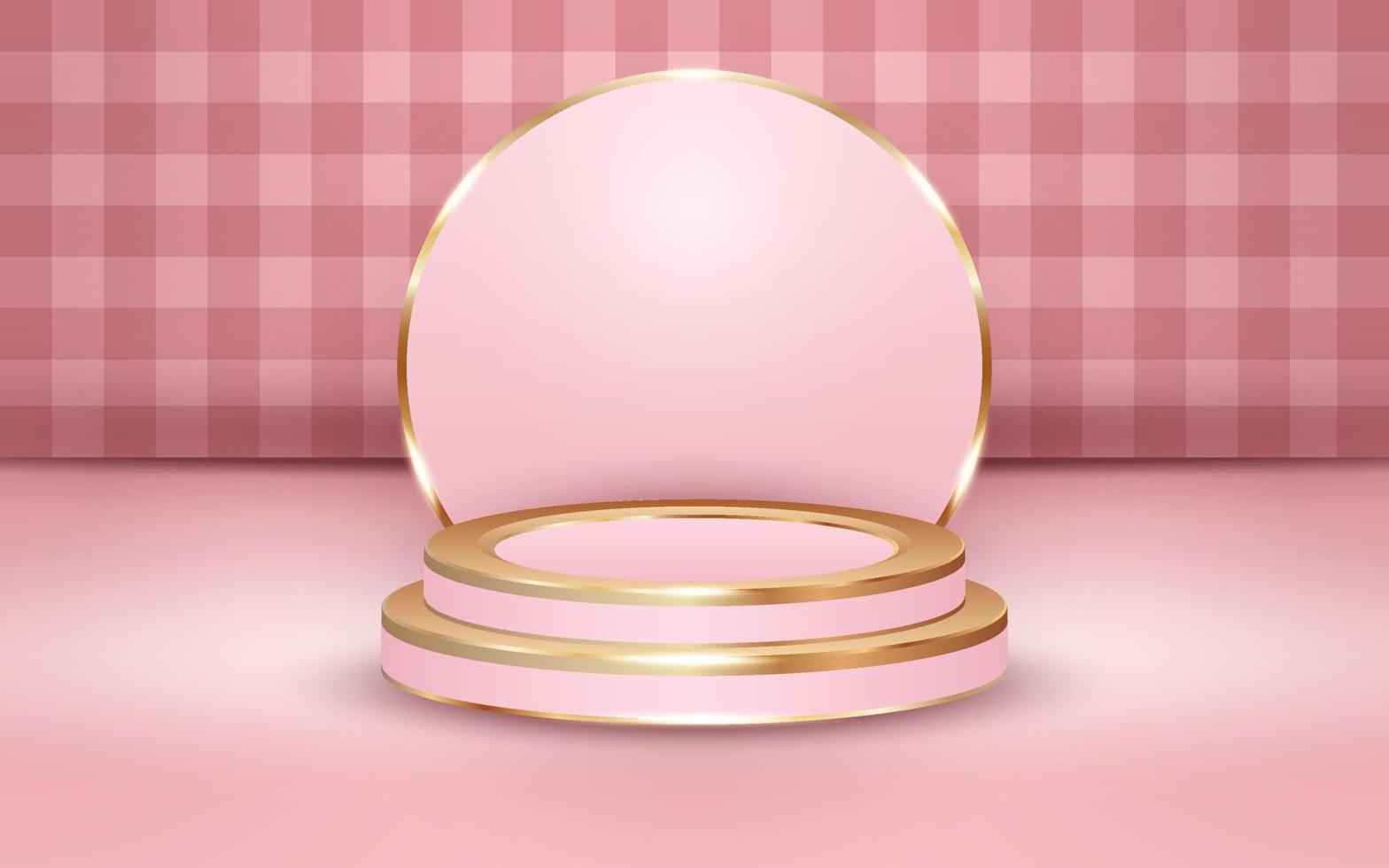 Podium on a Pink Background vector