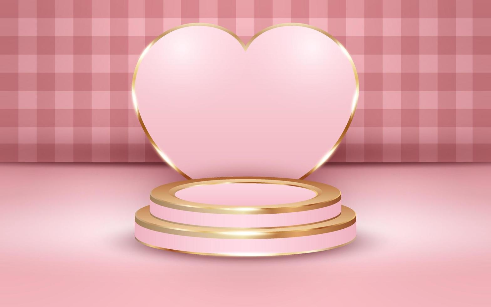 Podium on a Pink Background vector