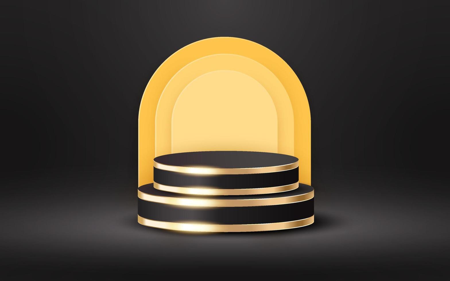 3d Podium Scene Product Presentation with Soft Background vector