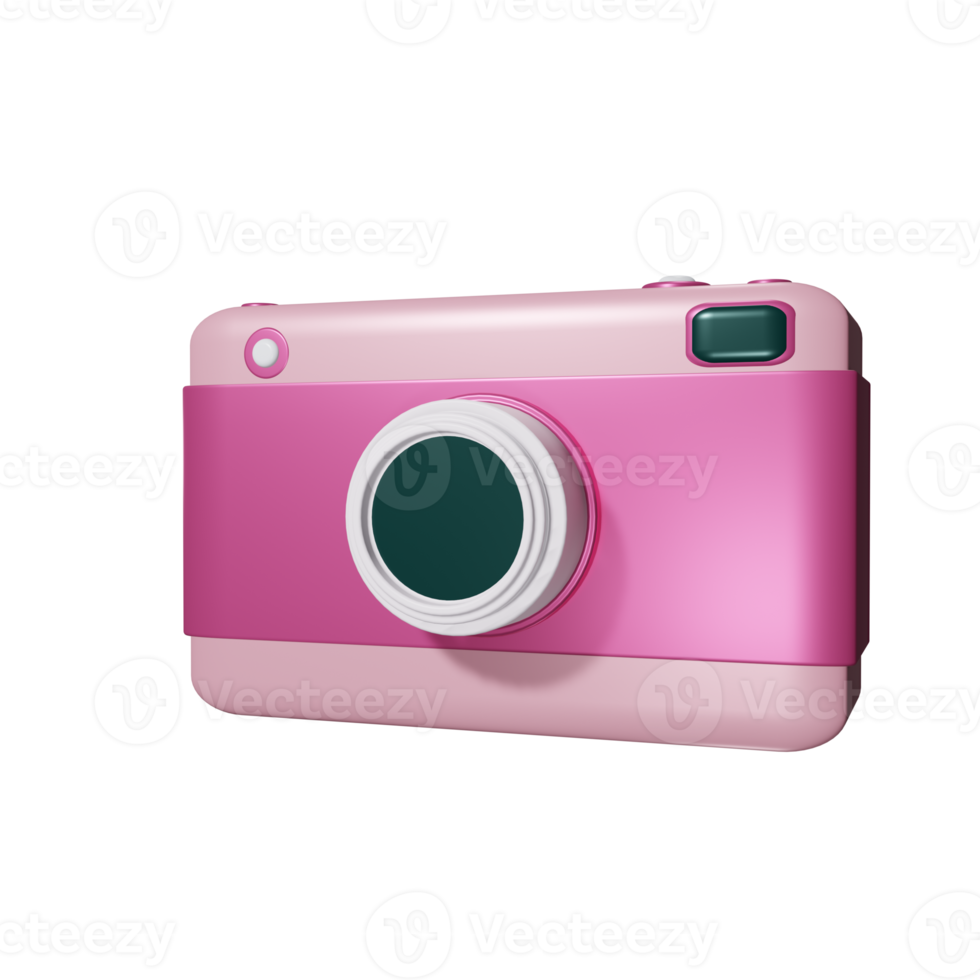 Camera isolated on transparent background 3d illustration PNG File