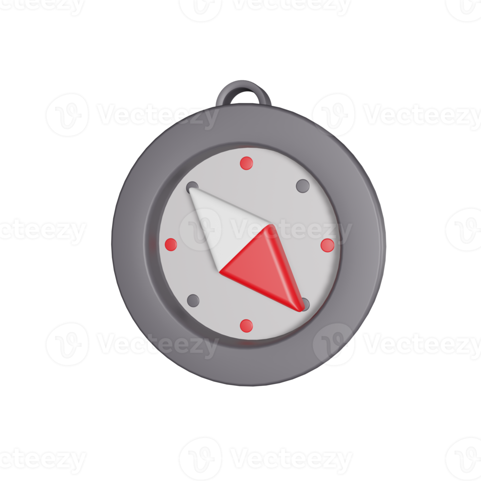 Compass isolated on transparent background 3d illustration PNG File