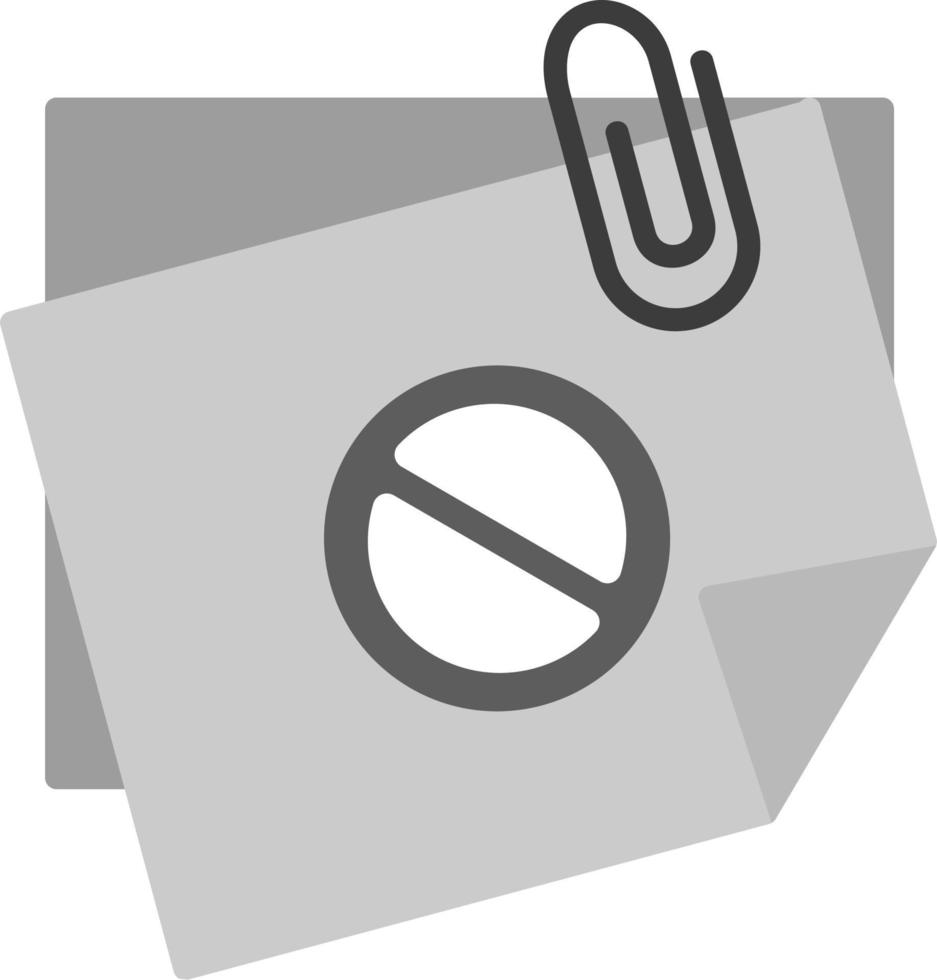 Sticky Notes Ban Vector Icon