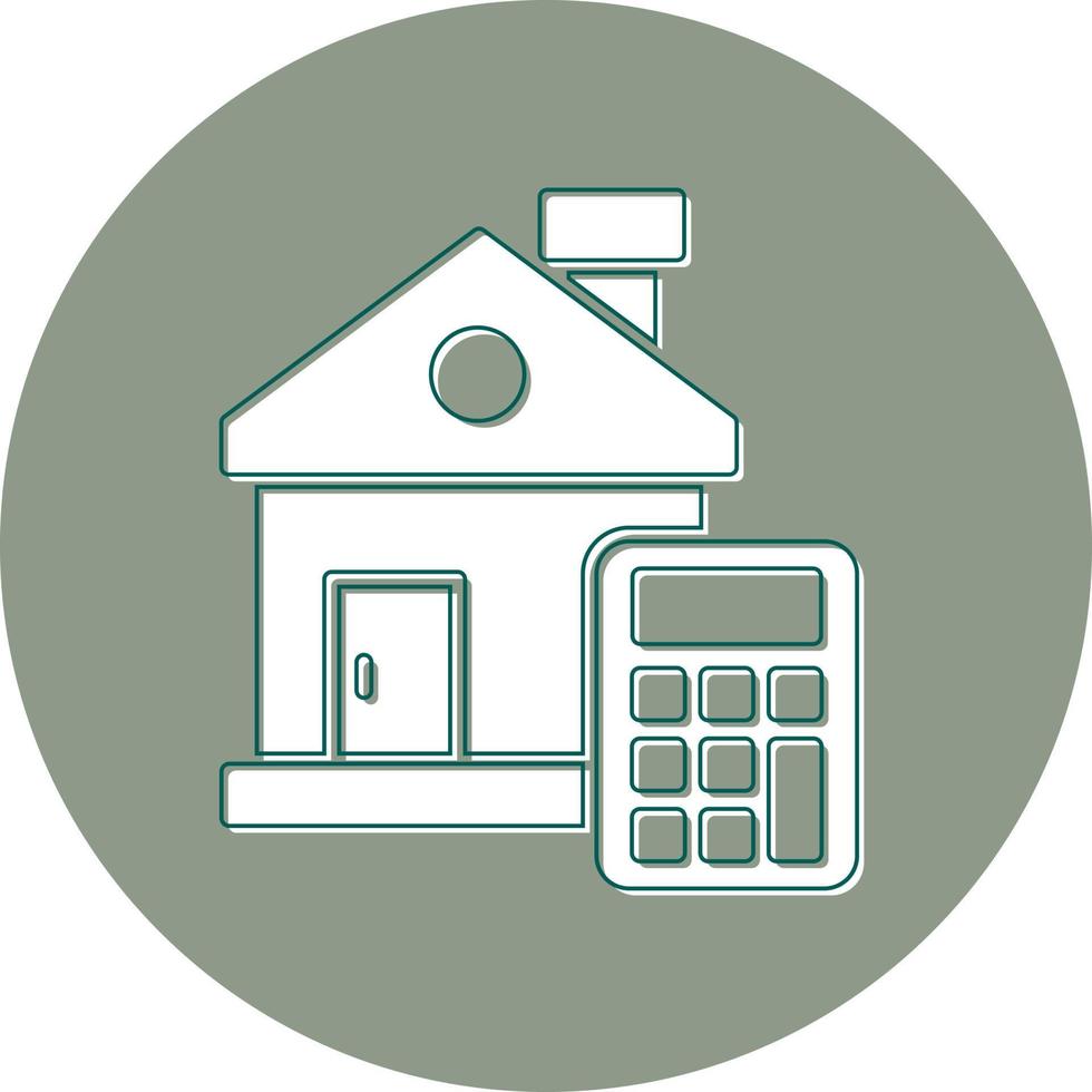 House Cost Calculator Vector Icon
