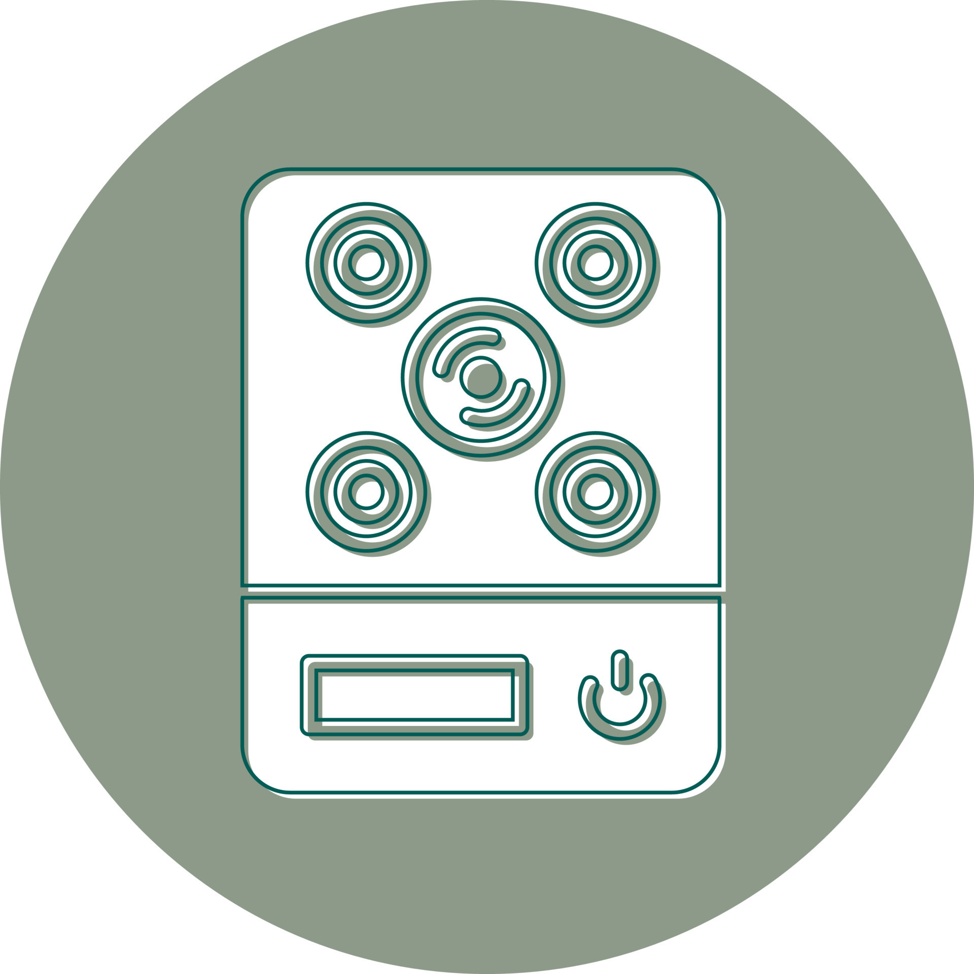 inducción estufa vector icono 19991508 Vector en Vecteezy