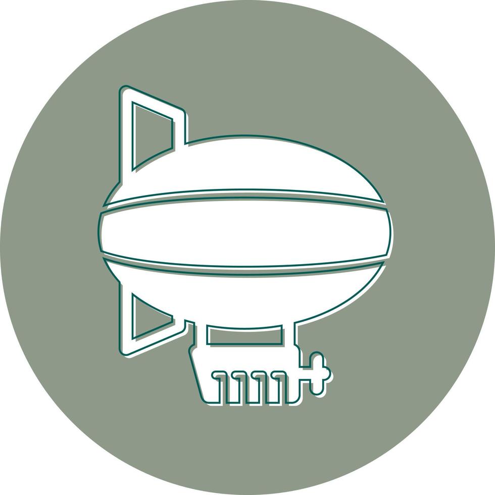 icono de vector de dirigible