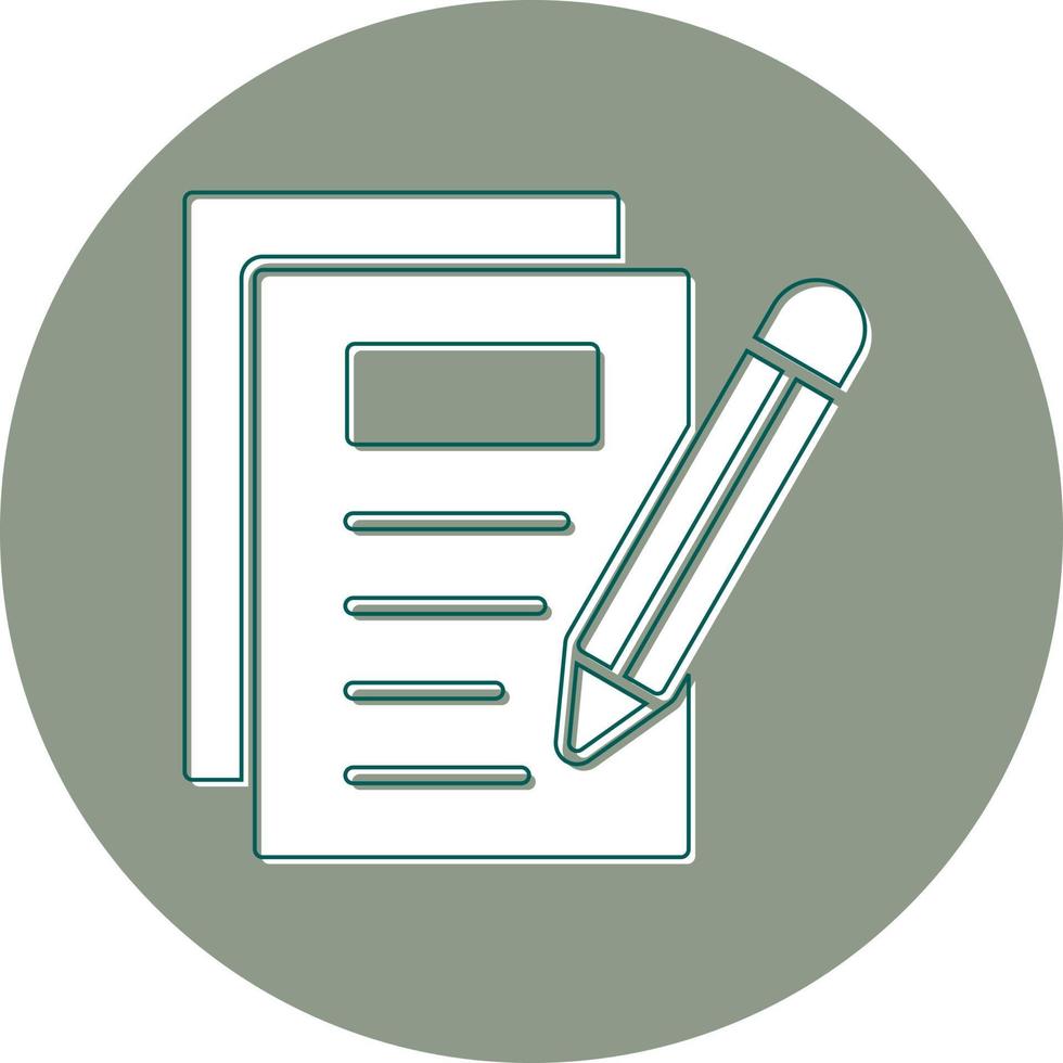 Notes Writing Vector Icon