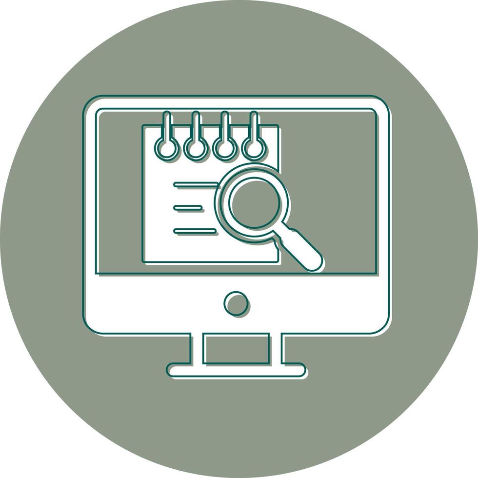 File Search Computer Vector Icon