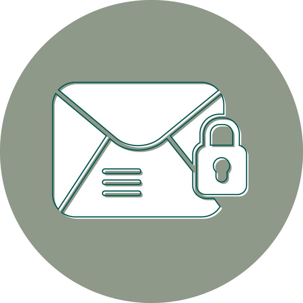 Email Encrypted Vector Icon