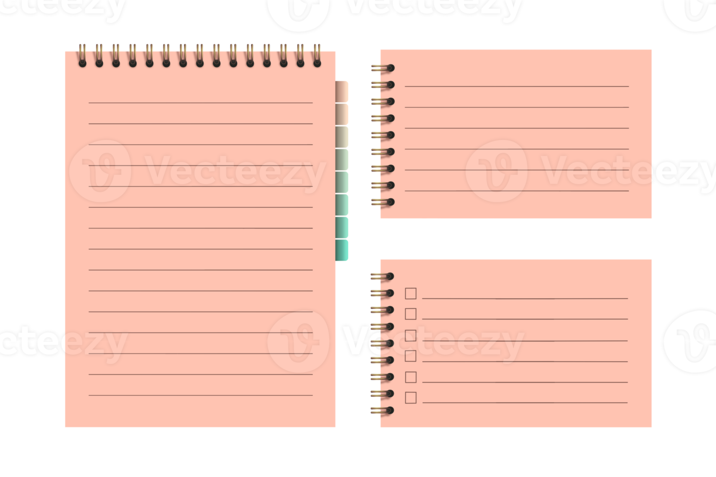 Pastel notepad set png