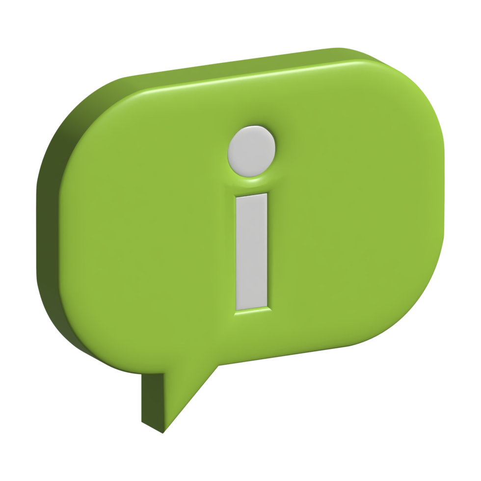 3d icon of chat info png