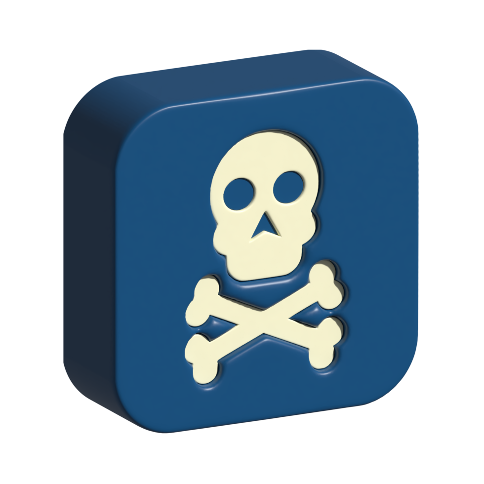 3d icon of toxic symbol png