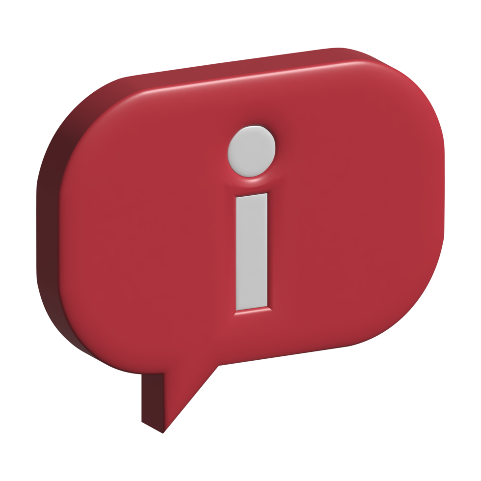 3d icon of chat info png