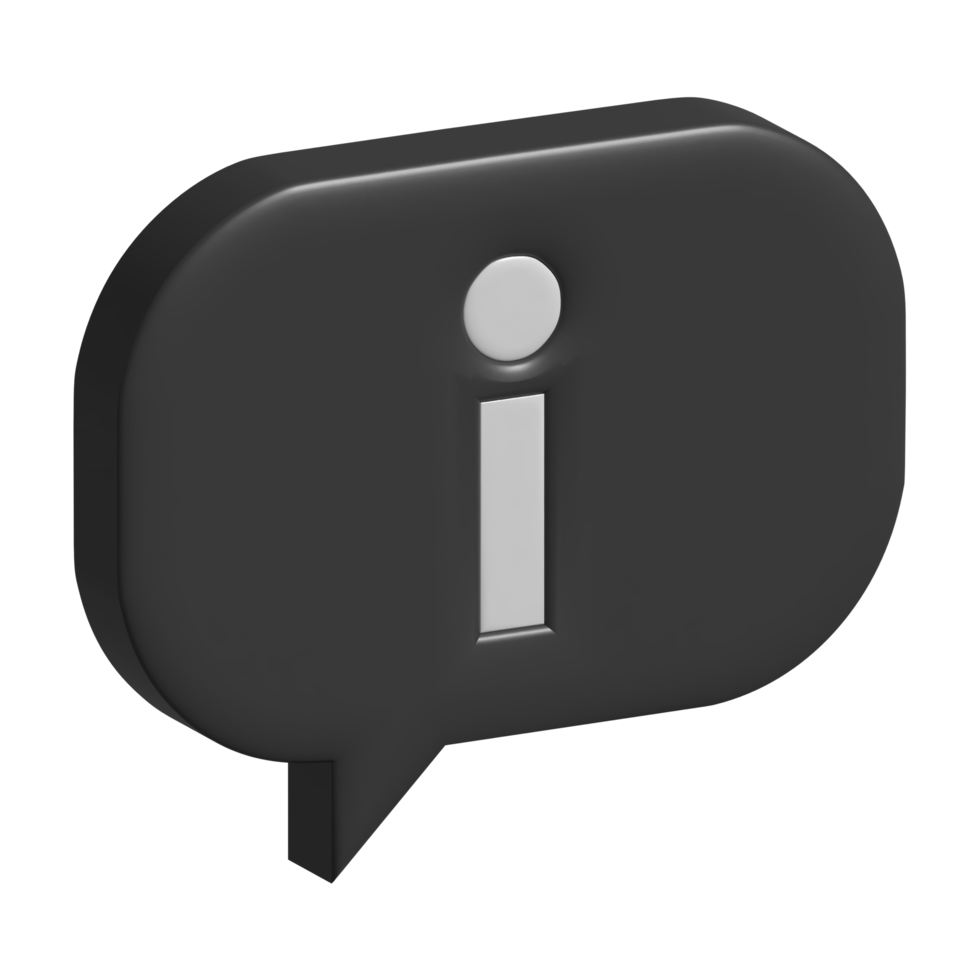 3d icon of chat info png