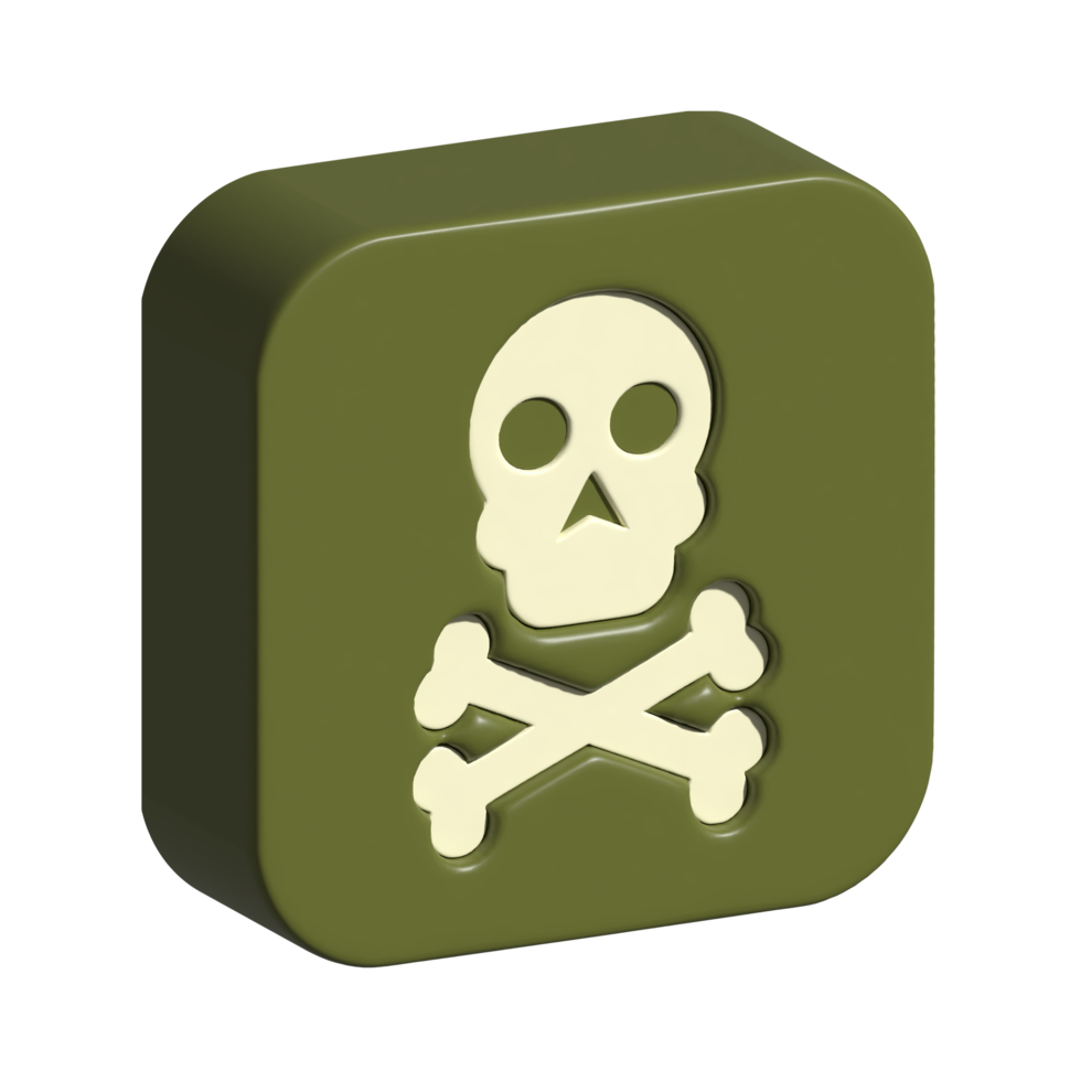 3d icon of toxic symbol png