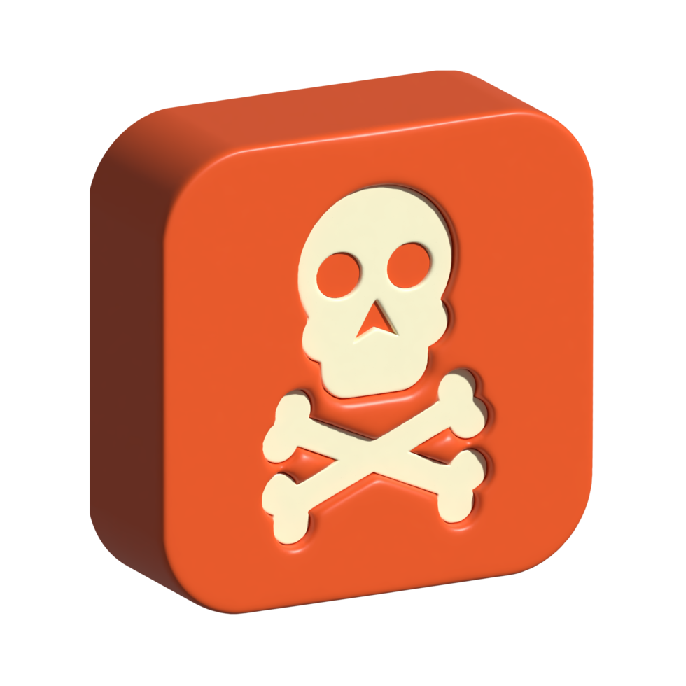 3d icon of toxic symbol png