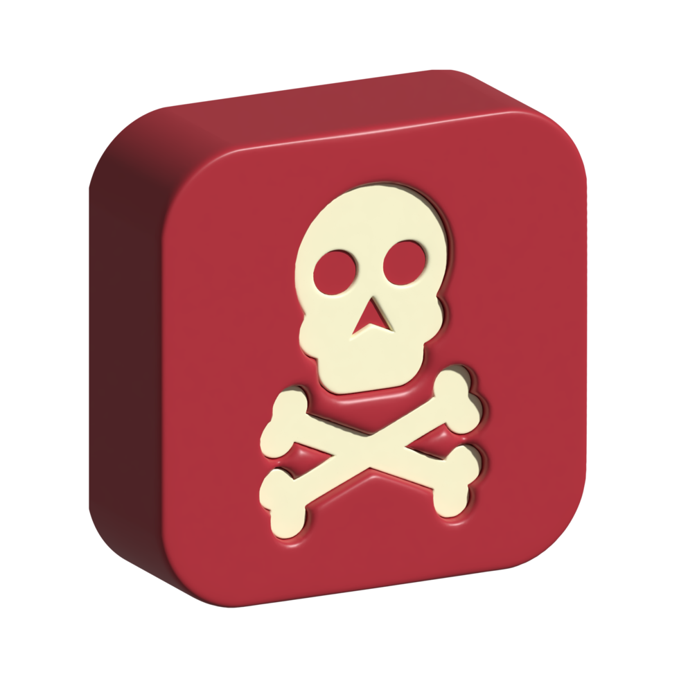 3d icon of toxic symbol png