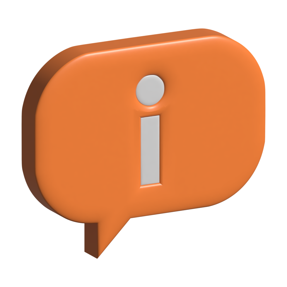 3d icon of chat info png