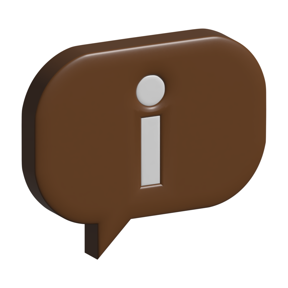 3d icon of chat info png
