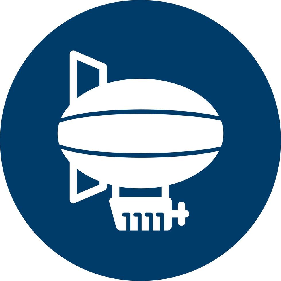 icono de vector de dirigible