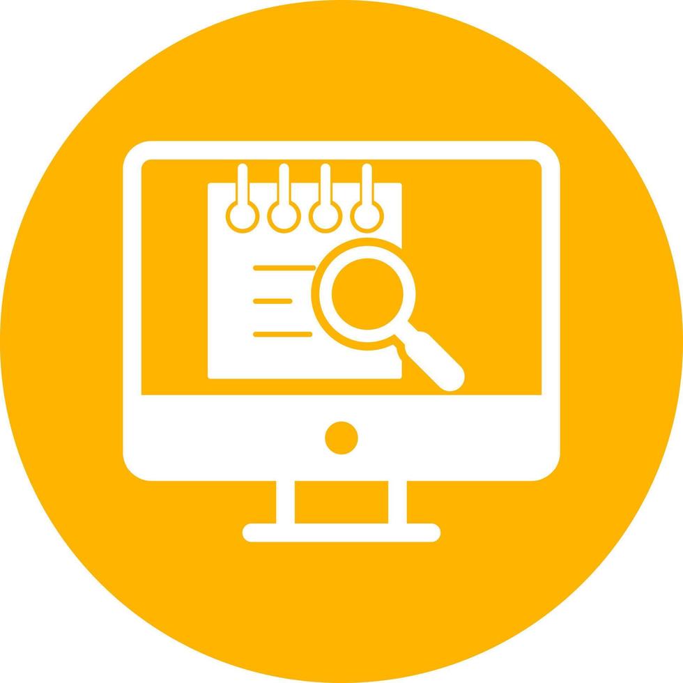 File Search Computer Vector Icon