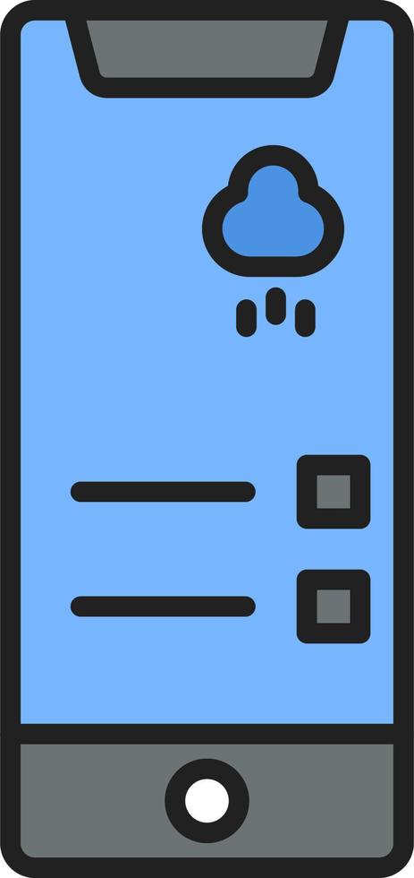 Phone Weather Forcast Vector Icon
