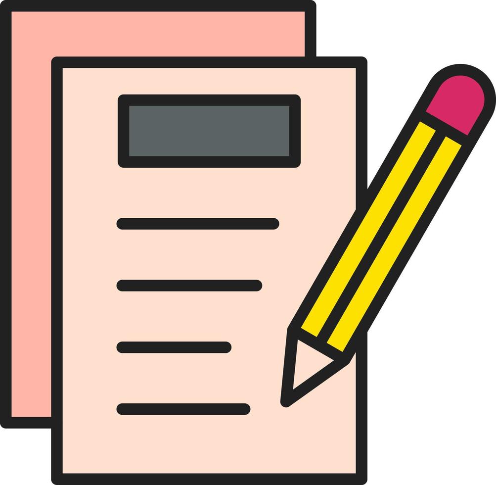 Notes Writing Vector Icon