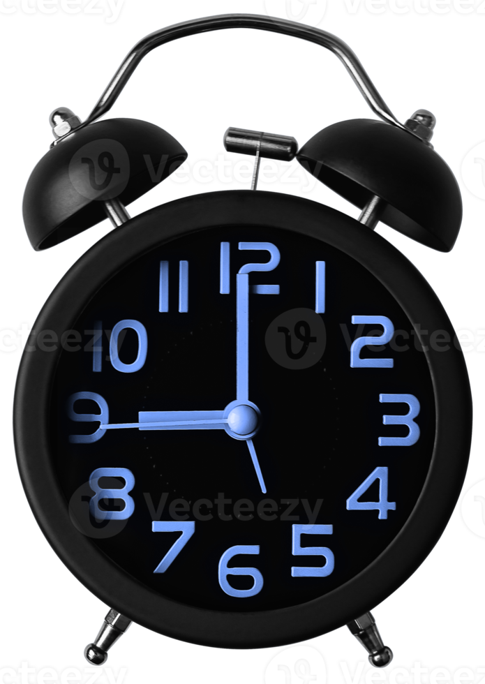negro Clásico alarma reloj. png