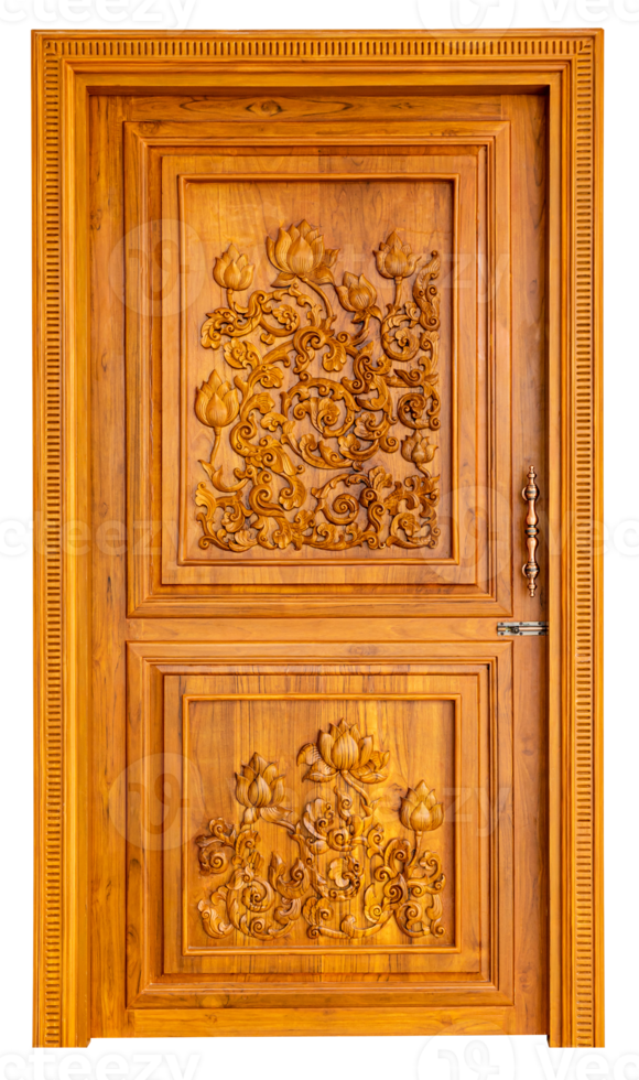 wooden door for decorative. png