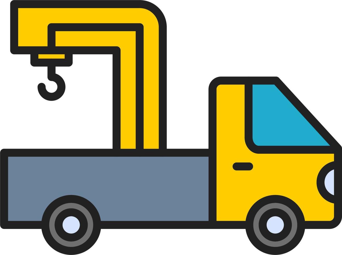 Crane Truck Vector Icon