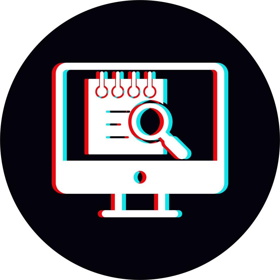 File Search Computer Vector Icon