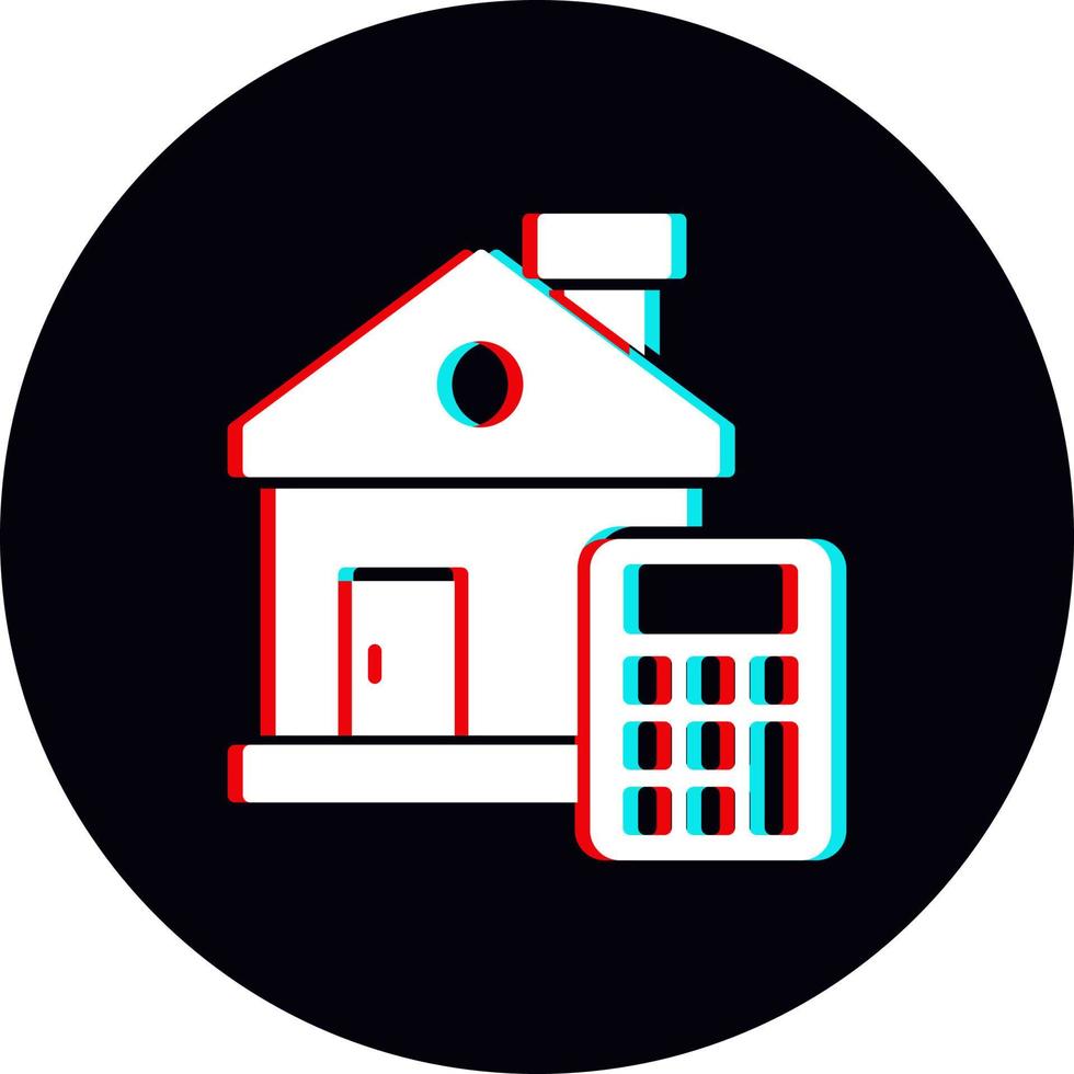 House Cost Calculator Vector Icon