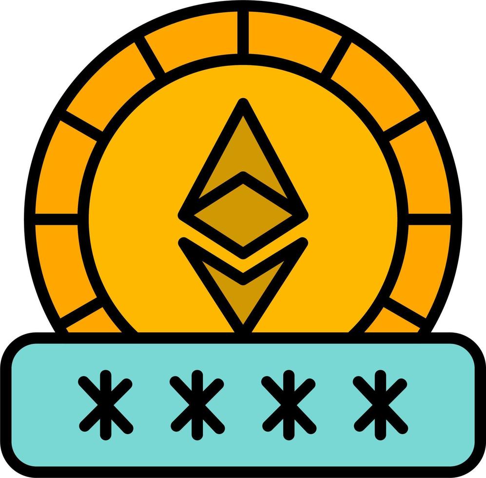 Ethereum Password Vector Icon