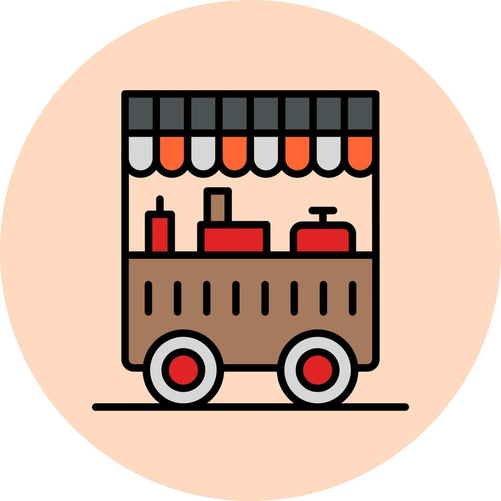 Food Cart Vector Icon