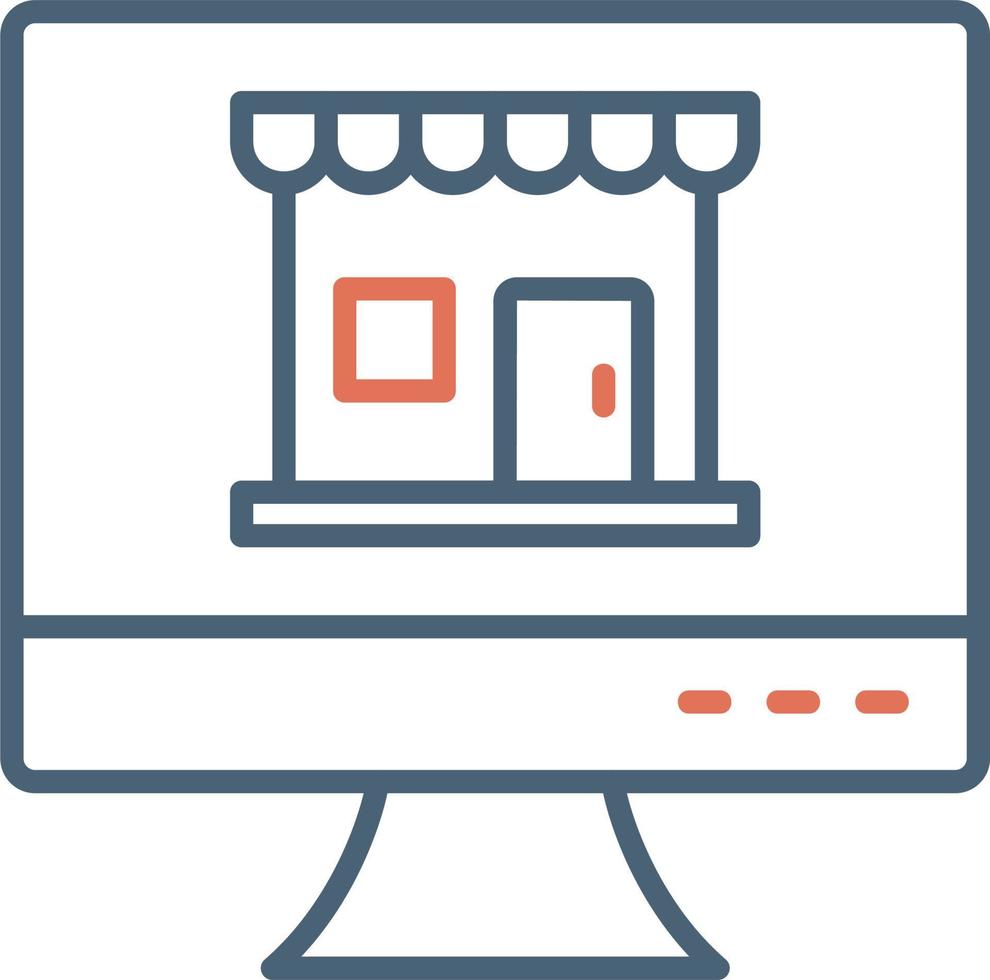 icono de vector de tienda online