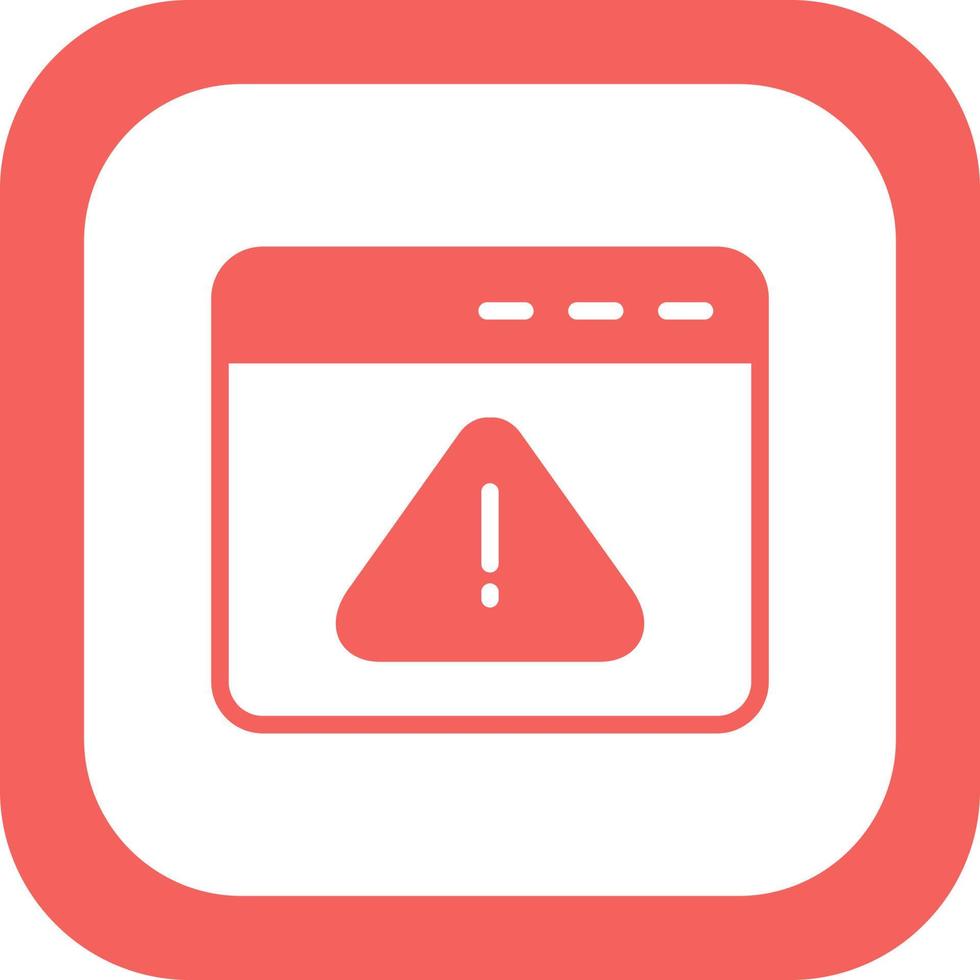 Warning Browser Vector Icon