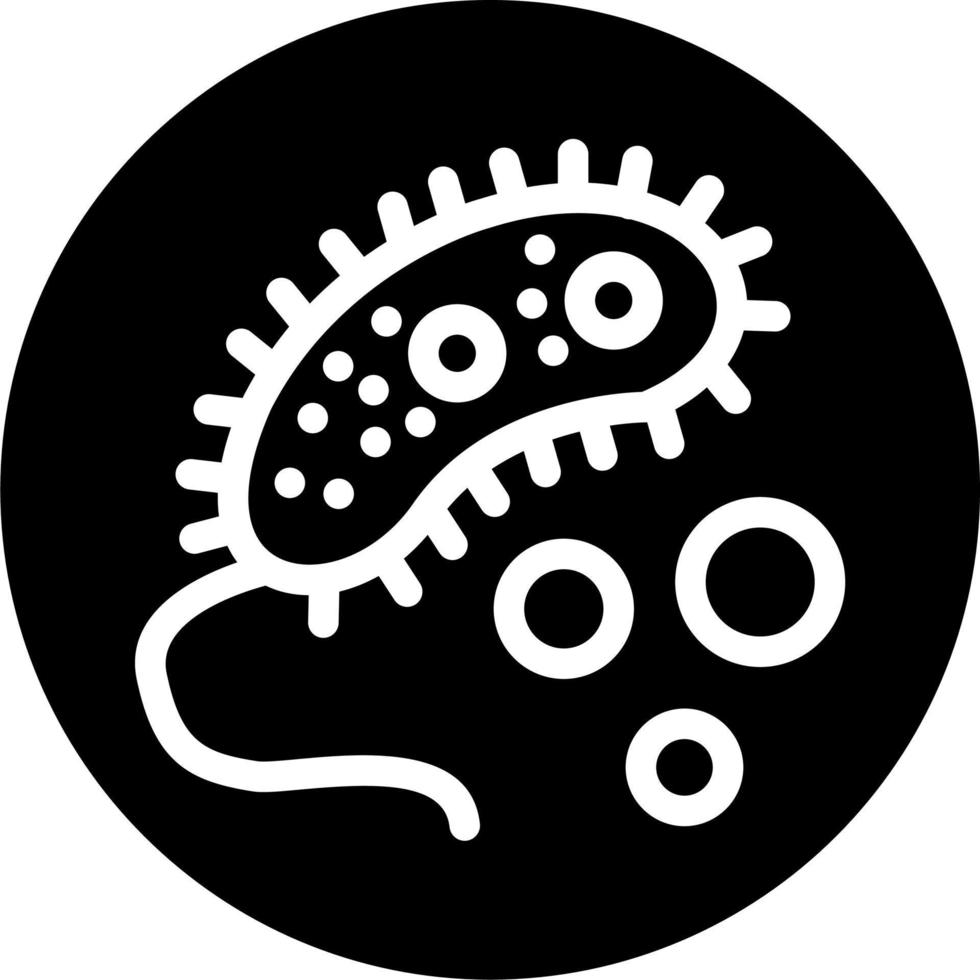 icono de vector de bacterias