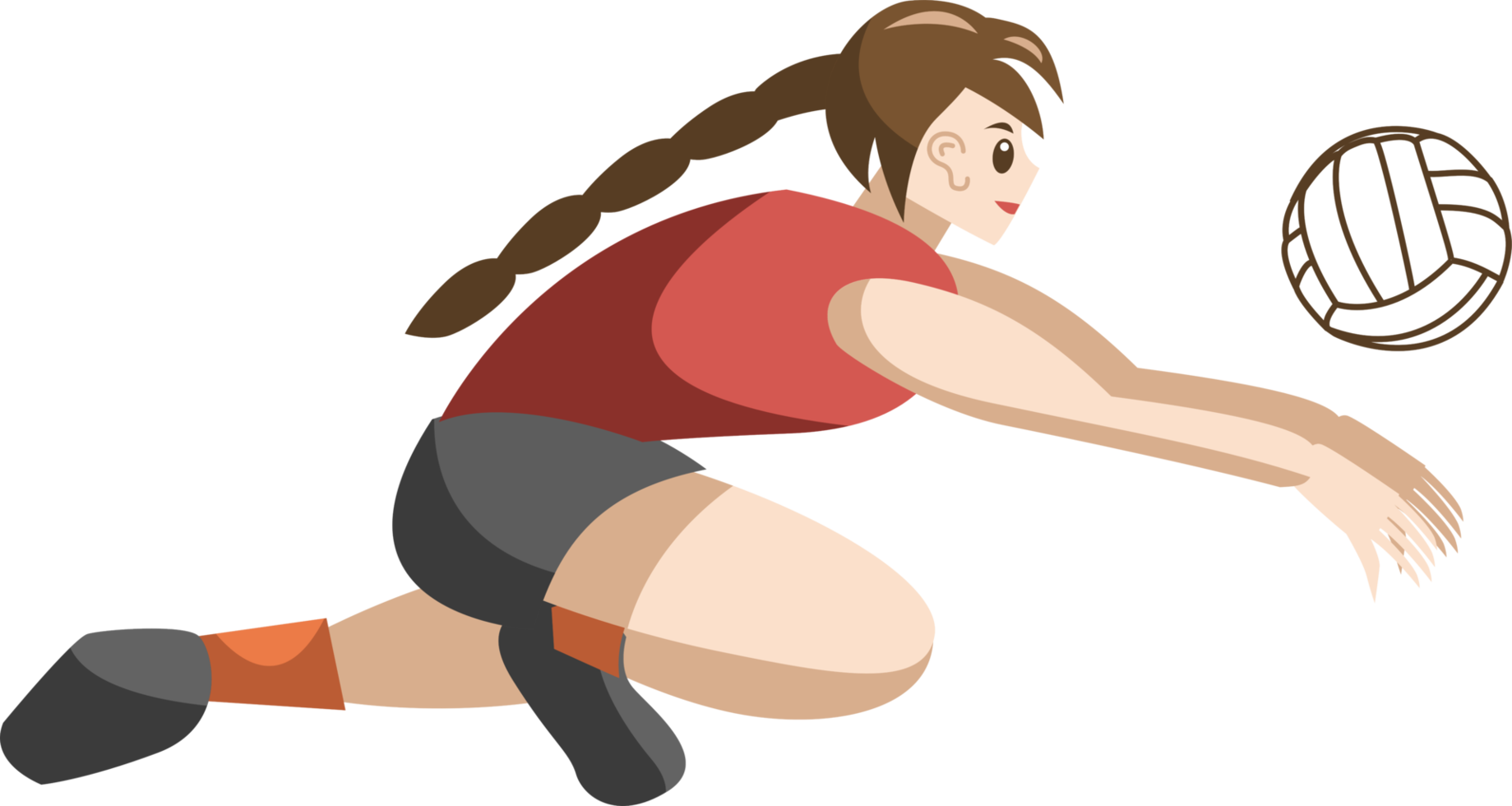 volleyball player png graphic clipart design