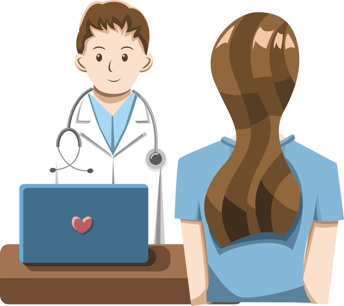 Doctor and patient png graphic clipart design