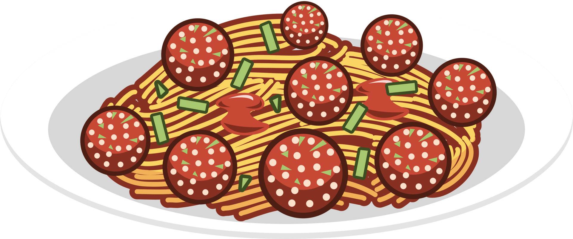 Spaghetti png graphic clipart design