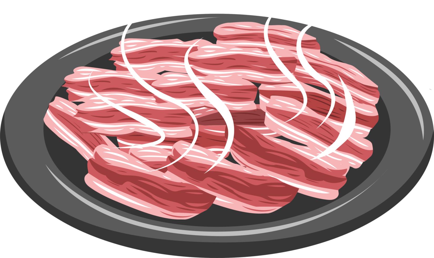 Grilled pork belly png graphic clipart design