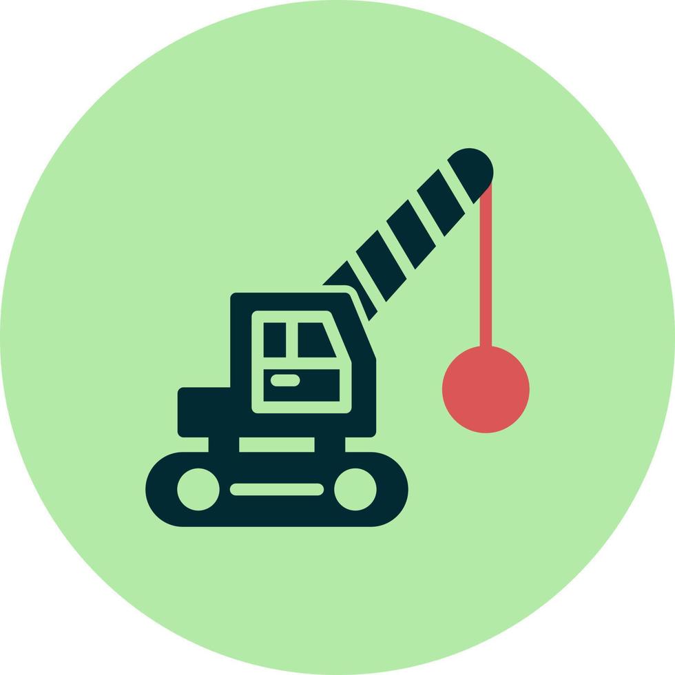 Demolition Crane Vector Icon