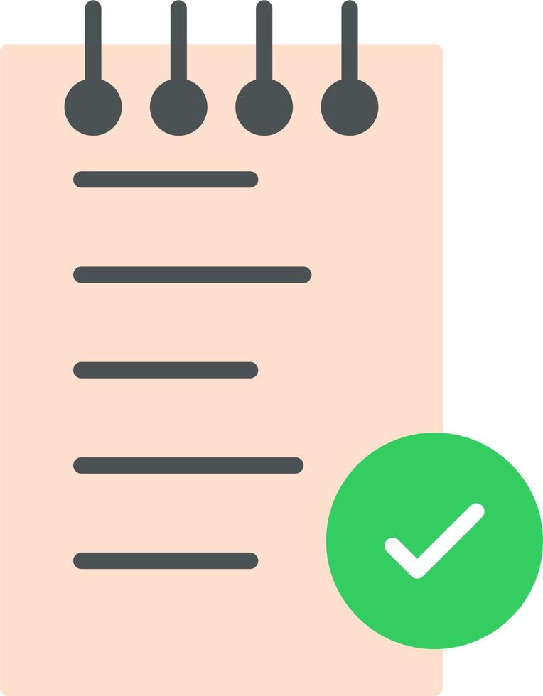 Notes Completed Vector Icon