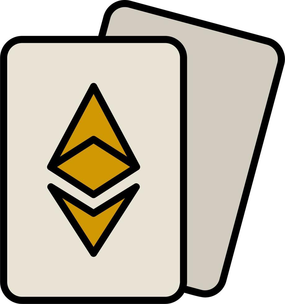 ethereum tarjetas vector icono