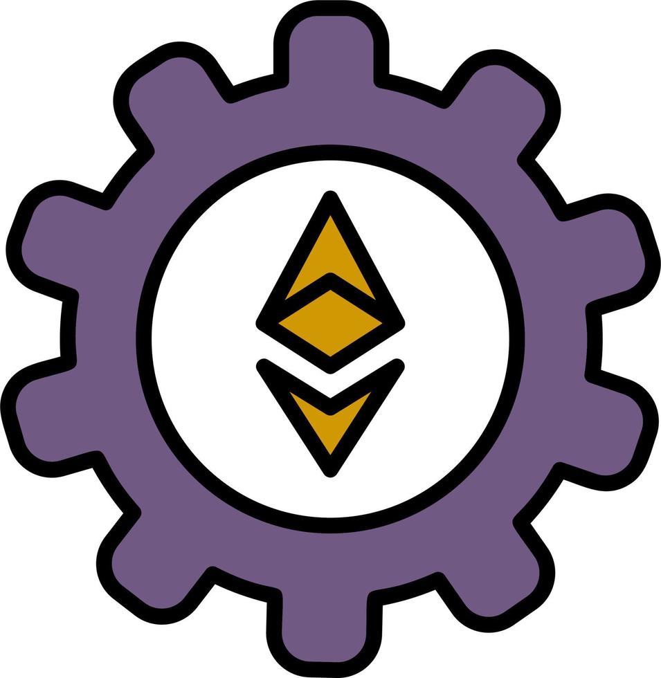 ethereum ajuste vector icono