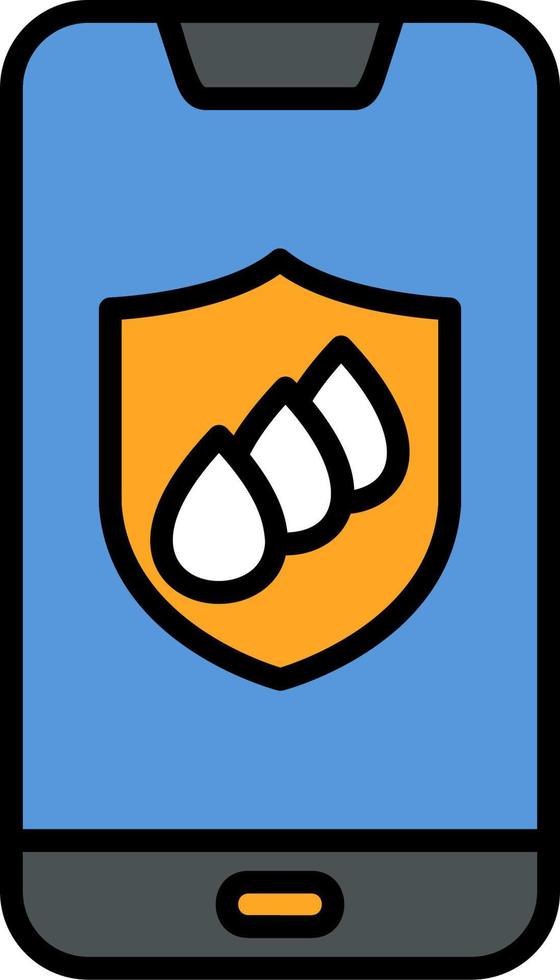 Waterproof phone Vector Icon