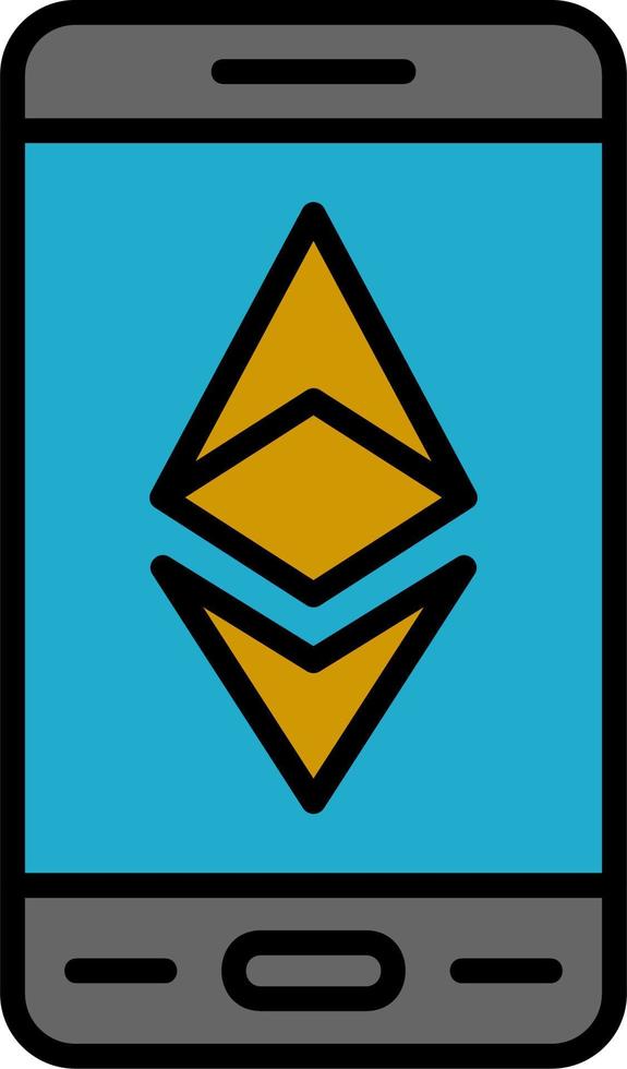 Ethereum Smartphone Vector Icon