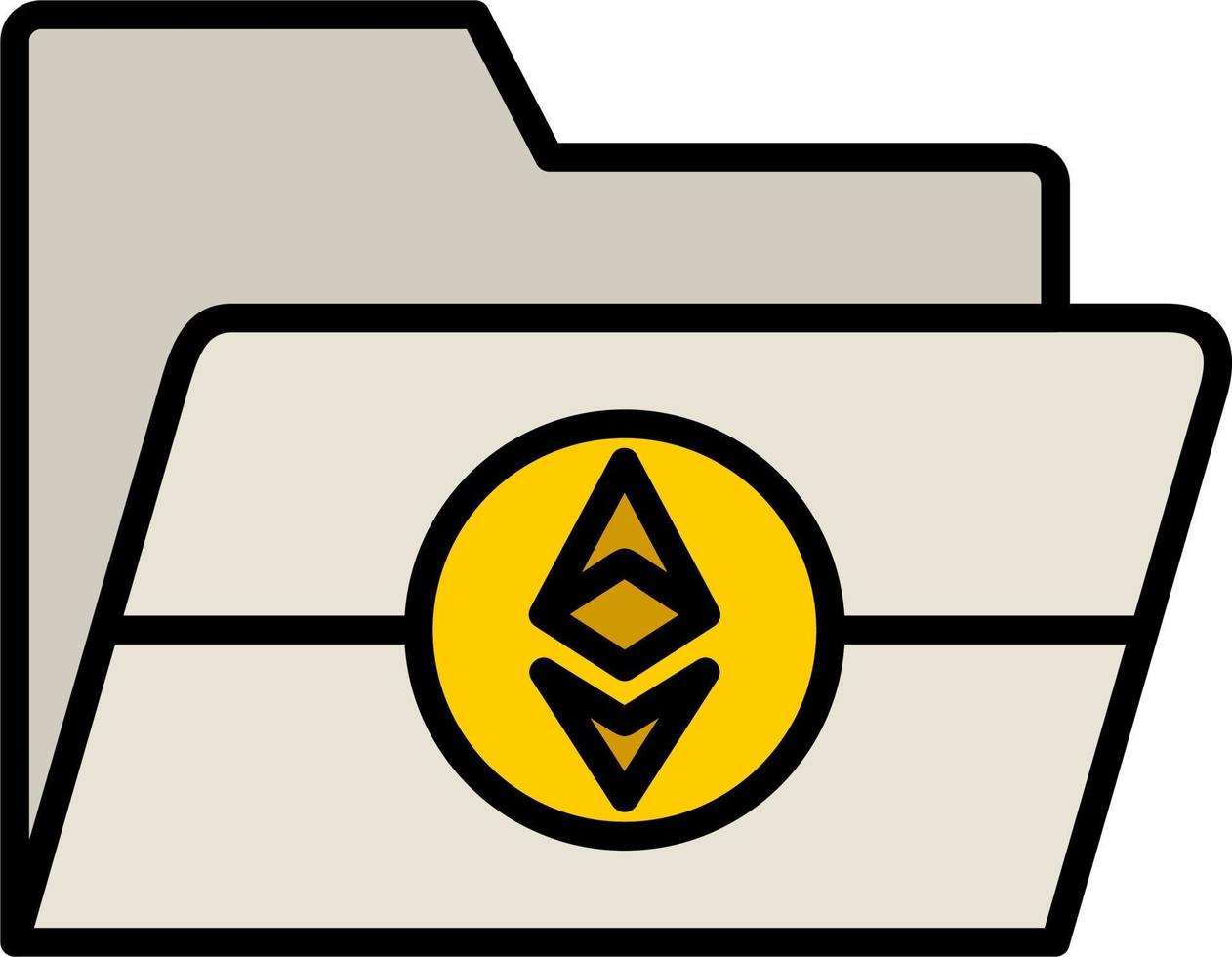 Ethereum Folder Vector Icon